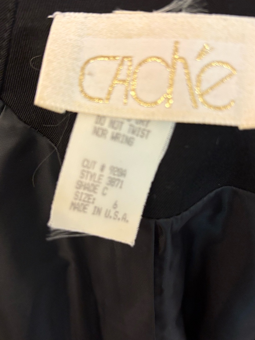 Vintage Black Cache Beaded fringe Jacket Size 6! Gorgeous - Picture 16 of 16
